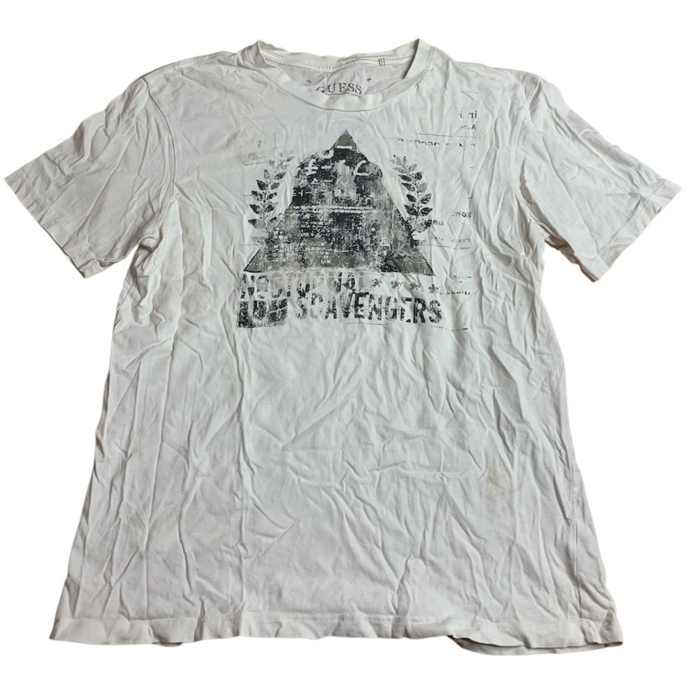 GUESS Nocturnal Scavengers Graphic Tee White Size M